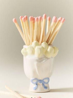 Anthropologie Ceramic Striker Match Holder | Bouquet | NIB